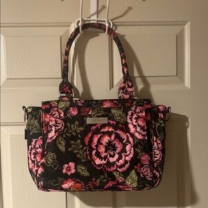 Ju Jube Floral Pink and Black Diaper Bag